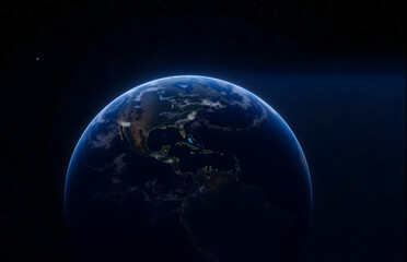 Obraz premium Earth From Space Perspective