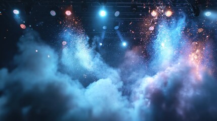 Smoke fireworks show