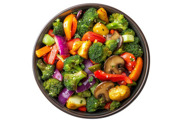Healthy Stir Fry Vegetable Dish – PNG Cutout with Transparent Background