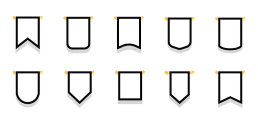 Bundle design element pennant flag