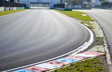 Close - up of Race Track Curve
