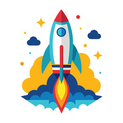 Abstract rocket launch
