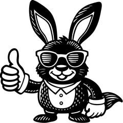 rabbit, bunny, easter, animal, cartoon, hare, vector, illustration, fun, pet, baby, art, cute, white, holiday, mammal, pink, animals, egg, drawing, character, pets, ears, card, carrot