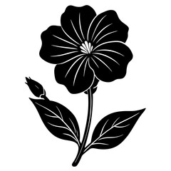 black and white flower
