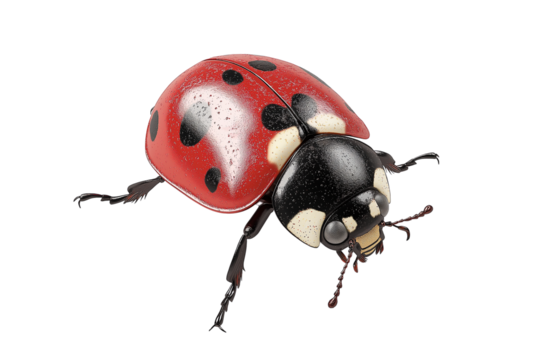 Ladybug Insect 3D Model on Clean White Background