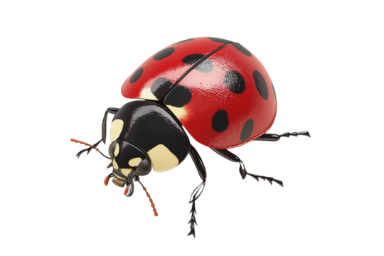 Ladybug Insect 3D Model on Clean White Background