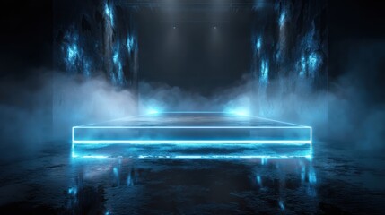 Blue stage design