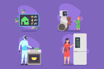 Innovative robots through various activities, including cooking, home monitoring, and interacting with children