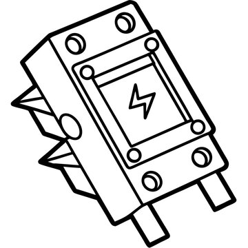 black and white electrical component clip art preview