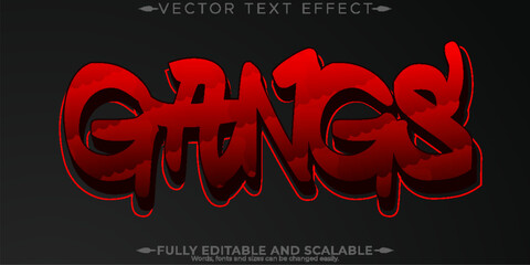 Graffiti text effect, editable spray and street text style
