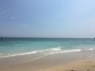 Bright blue and aquamarine sea