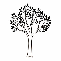 Obraz premium vector tree silhouette