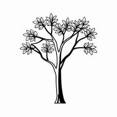 Obraz premium vector tree silhouette