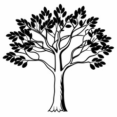 Obraz premium tree silhouette vector