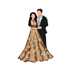 bride and groom in wedding