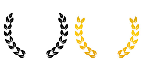 Laurel wreath in black and gold