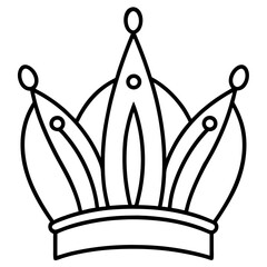 crown line art vector