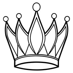 crown line art vector
