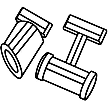 black and white cufflinks clip art preview