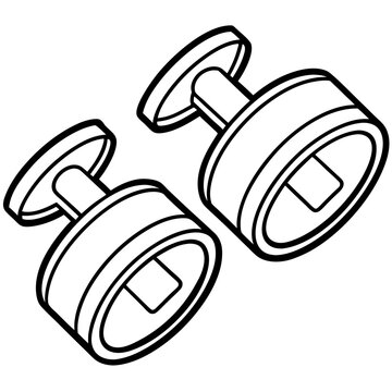 black and white cufflinks clip art preview