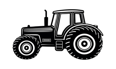 Farm Machinery Silhouette Vector Harvest Tools and Rural Equipment Clipart Design