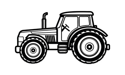 Farm Machinery Silhouette Vector Harvest Tools and Rural Equipment Clipart Design