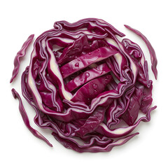 Obraz premium Vibrant Red Cabbage: Sliced, Fresh, and Ready to Use