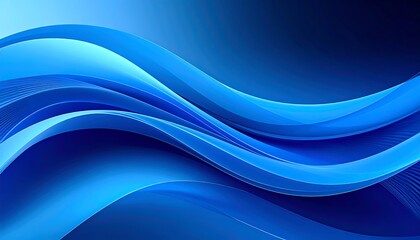 Fototapeta premium Abstract flowing blue waves