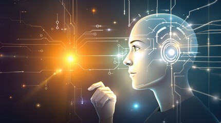 Artificial Intelligence Humanoid with Circuitry