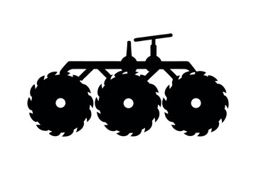 Agricultural Machinery Silhouette Clipart Farming Equipment and Tractor Vector Design