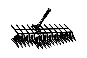 Agricultural Machinery Silhouette Clipart Farming Equipment and Tractor Vector Design
