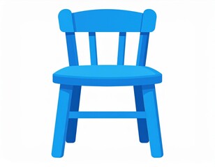 Pixel Art Blue Wooden Chair