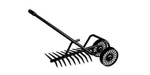 Agricultural Machinery Silhouette Clipart Farming Equipment and Tractor Vector Design