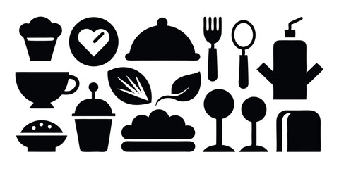 Creative Food Icon Collection for Restaurant Promotion