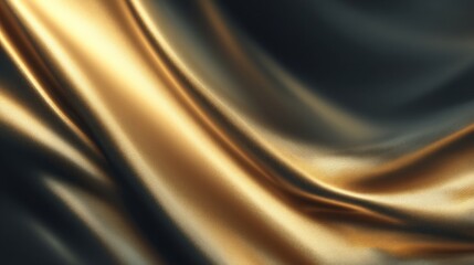Golden fabric drape