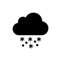 Cloud with Snowflakes Falling, Winter and Snowfall Symbol