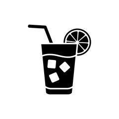 Cold Drink with Lemon Slice for Refreshment and Summer Vibes