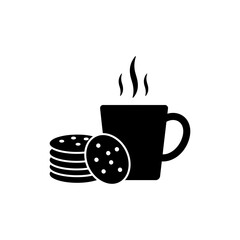 Cookies Next to Steamy Mug for Cozy Break and Comforting Moment