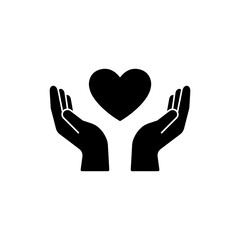 Obraz premium Warm Hands on Heart for a Symbol of Care and Compassion