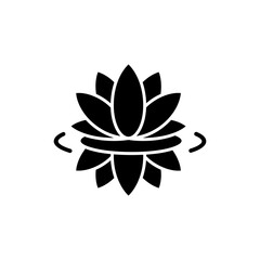 Fototapeta premium Spa Flower on Water Surface for Relaxation and Tranquility