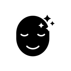 Resting Face with Sparkles for Calm and Positive Vibes