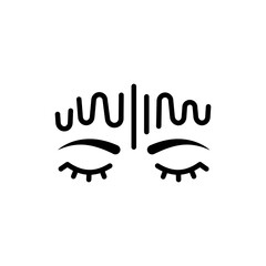 Music Waves Above Closed Eyes, Relaxation and Sound Therapy