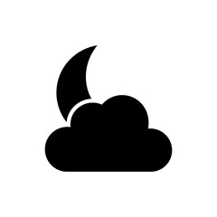 Moon Resting on Cloud for Dreamy Night and Relaxing Atmosphere