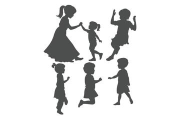 Black Children &  Icon Set