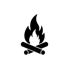 Campfire with Logs Below for Outdoor Cozy Warmth