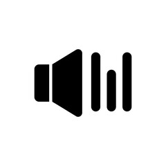 Speaker Icon with Volume Bars for Audio Settings and Control
