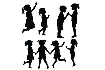 Black Children &  Icon Set