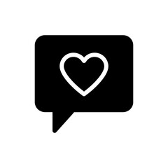 Speech Bubble with Heart for a Loving Expression