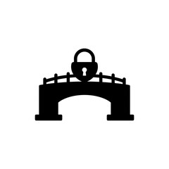 Love Lock on Bridge Symbolizing Eternal Love