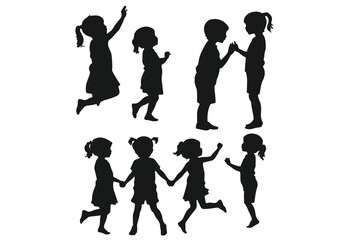 Black Children &  Icon Set